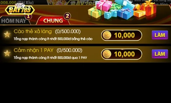 Chương trình khuyến mãi hấp dẫn tại Bay789